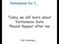 Learn how to speak Vietnamese Date