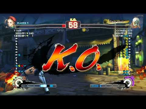 SSF4 AE: Y SaW (Cammy) vs GODMAN1979 (ElFuerte) - Ranked Match (720p HD)