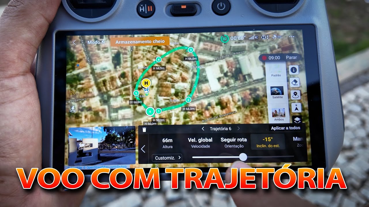 Como planejar um Voo com Trajetória no Mini 4 Pro?