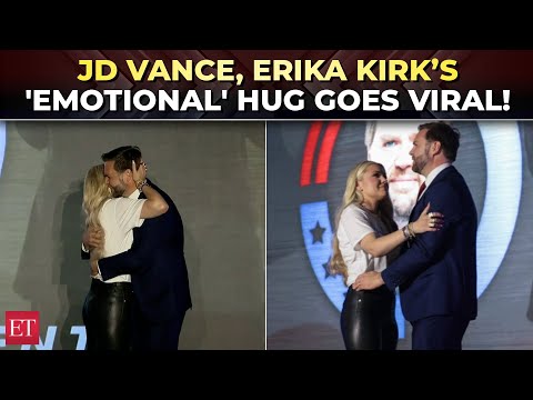'No one will ever replace Charlie, but…': Erika Kirk, JD Vance’s emotional hug sparks online debate