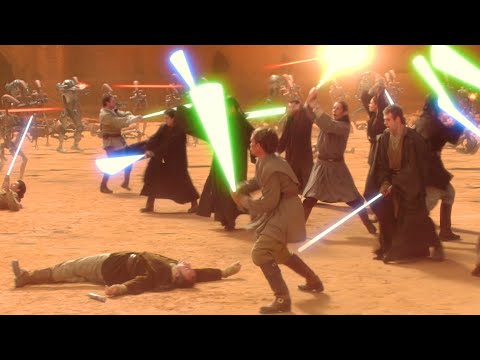 Geonosis Arena Jedi Rescue Battle [4K HDR] - Star Wars: Attack of the Clones