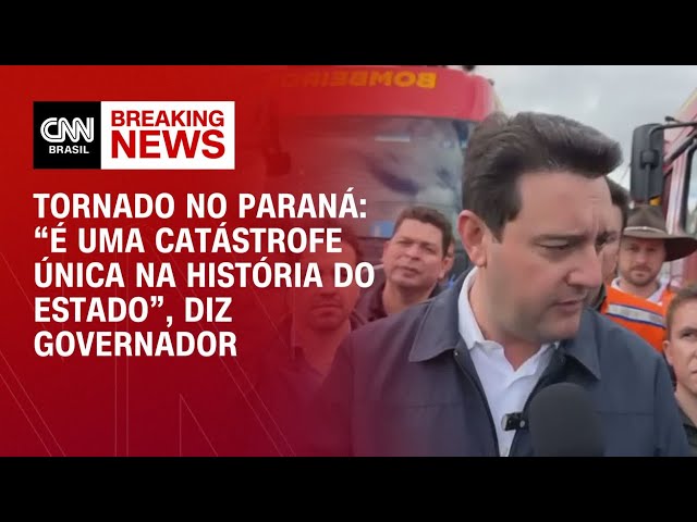 Ratinho Júnior à CNN: Catástrofe única na história do Paraná | AGORA CNN