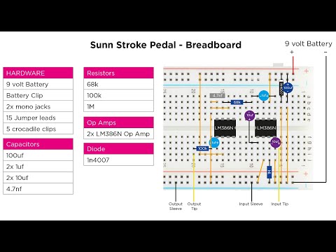 Mini Sunn T Inspired Breadboard Circuit | Make a guitar pedal in less than 10 minutes!