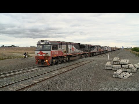 SCT 3PM9 Freight Train Racing A Dirt Bike (16/4/2021) - PoathTV Australian Railways