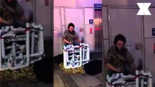 Coolest Busker STREET PERFORMER with PIPES