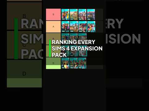 Ranking Every Sims 4 Expansion Pack #shorts