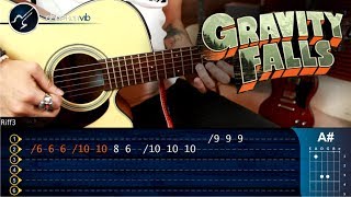 Como tocar Gravity Falls en Guitarra Acústica | Tutorial Intro Opening | TABS