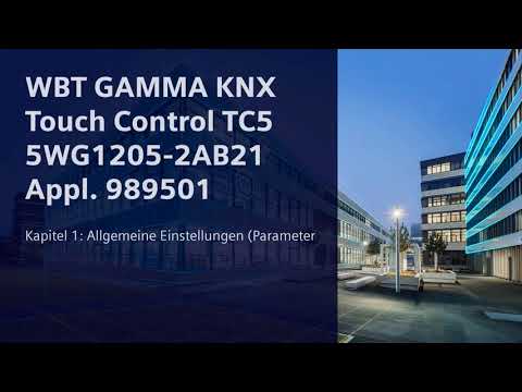 1 Siemens KNX Touch Control Panel TC5: Allgemeine Einstellungen