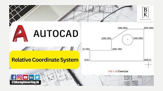 Autocad Drawing Using Relative Coordinate System | BK Engineering | Mechanical - Civil - Electrical