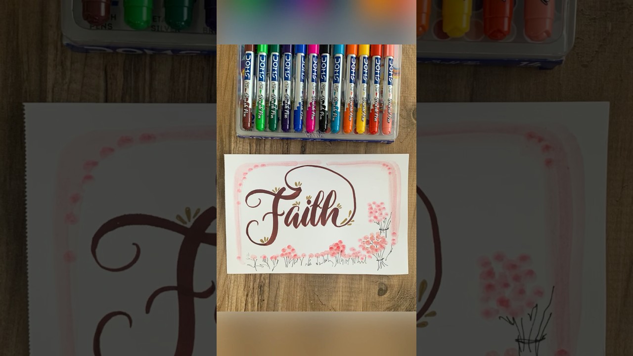 ♥️How to do easy hand lettering?♥️ #youtubeshorts #handlettering #art #gratitude #affirmations