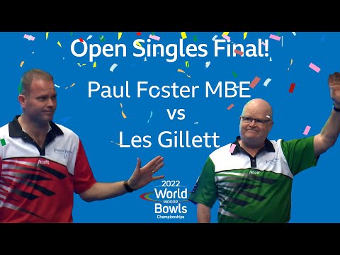 2022 World Indoor Bowls Championships: Open Singles FINAL! Paul Foster MBE vs Les Gillett