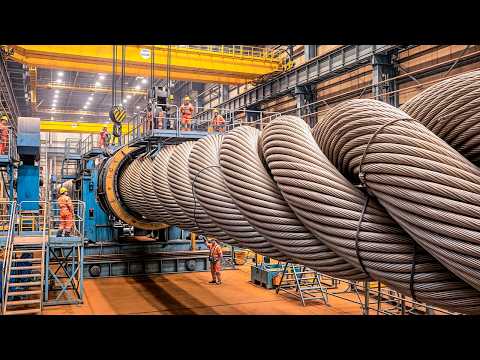 How It's Made: Suspension Bridge Cables Spun On-Site from Thousands of Steel Wires!