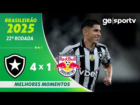 Gols e lances de Botafogo x Red Bull Bragantino
