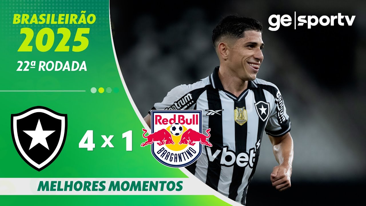 VÍDEO | Gols e melhores momentos da vitória do Botafogo sobre o Red Bull Bragantino no Nilton Santos