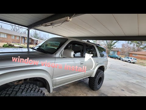 WeatherTech Side Window Deflector Install 3rd Gen  4Runner ( in window channel raingaurd )