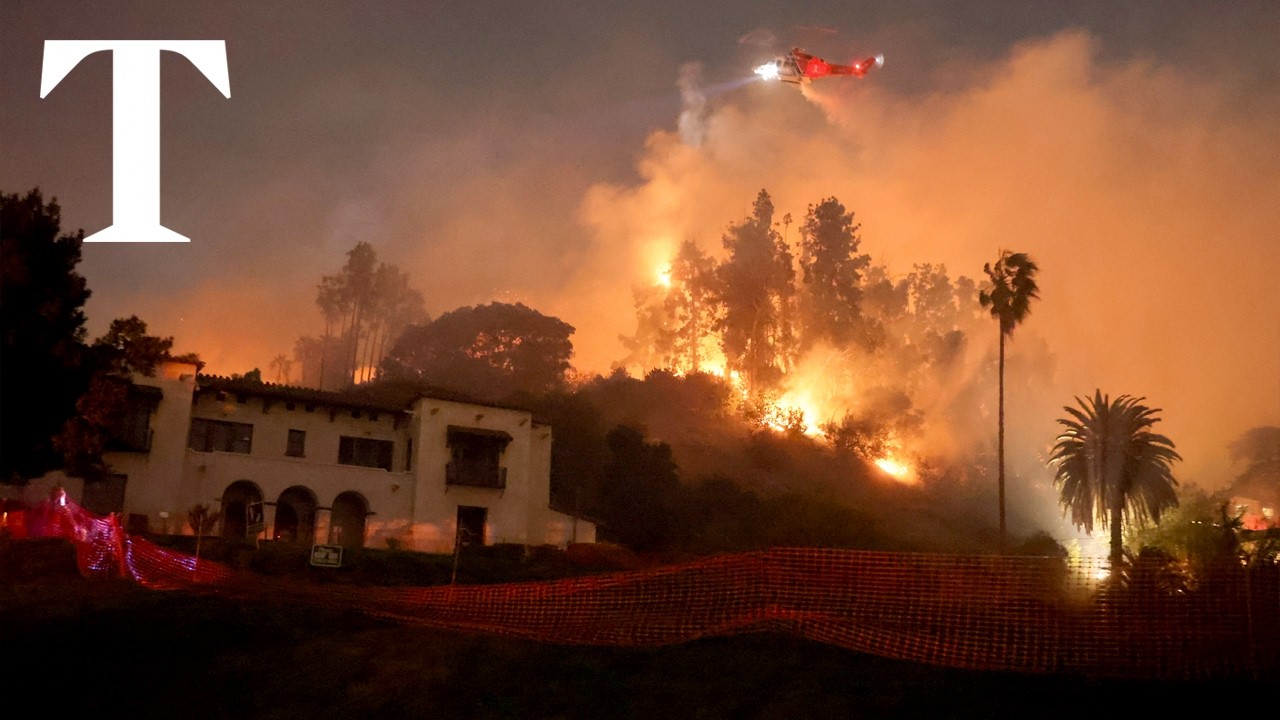 Deadly LA wildfires spread to Hollywood Hills