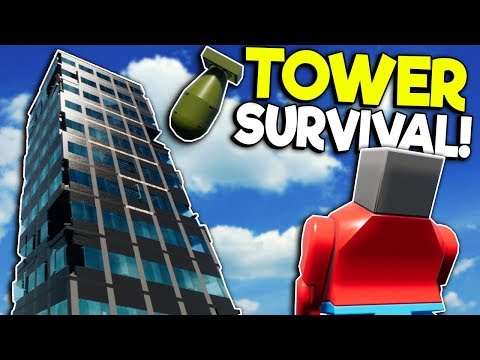 LEGO TOWER VS NUKE SURVIVAL CHALLENGE! - Brick Rigs Roleplay Gameplay