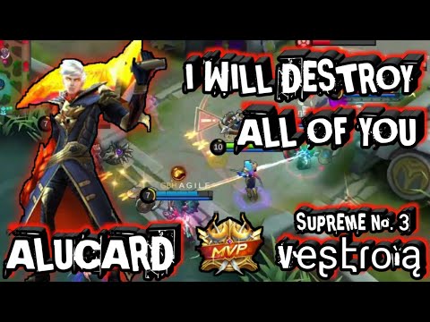 Nonstop Killing Scene!! Alucard Badass Gameplay by Supreme No. 3 - Vҽʂէɾօìą | ML