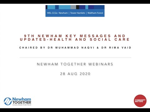 9th Key Messages for Newham Health and Social Care - 28 Aug 20