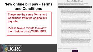 How to use the TURN GPS bill pay website