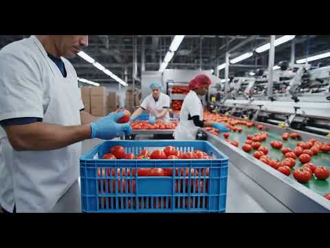 Tomato Collection to Packing | Modern Sorting & Packaging Process