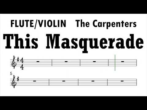 This Masquerade Flute Violin Sheet Music Backing Track Play Along Partitura