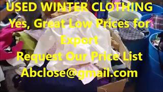 ABC Used Mixed Winter Clothing Supplier, Used Winter and Used Sweatshirts in Miami, Florida