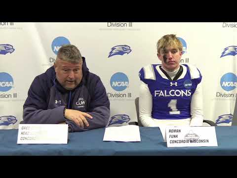 Concordia Wisconsin NCAA Division III Playoffs First Round Postgame Press Conference