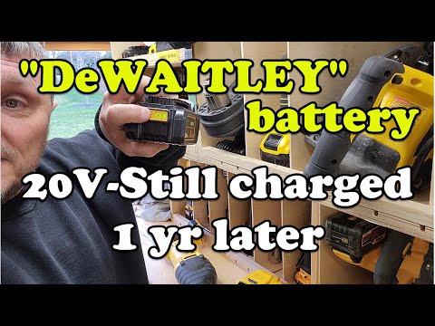 Waitley 20Vbatteries for DeWalt - 1 stayed charged a year - but I had one die on me too!