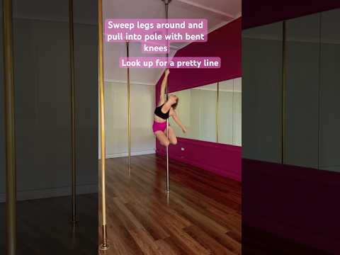 Pole Tutorial Lyrical Flow Combo on Spinning Pole- Pole Dance Intermediate #poletutorial #shorts