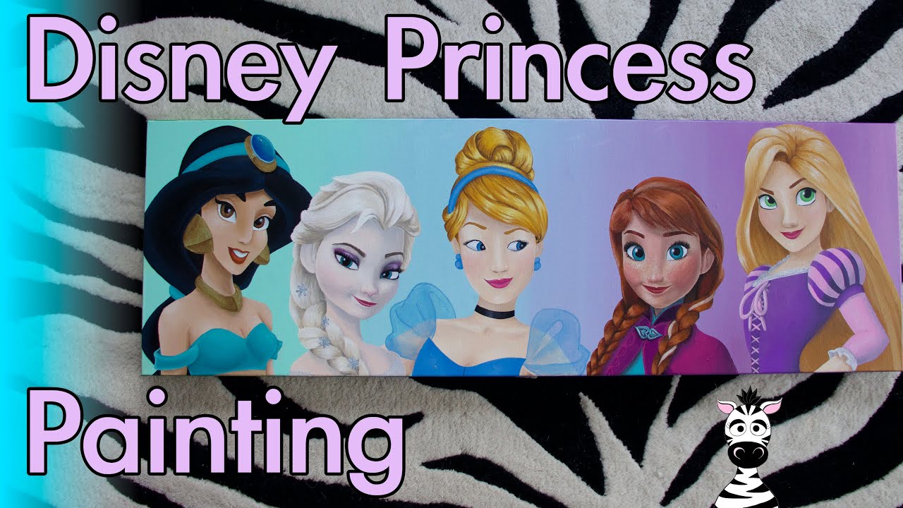 Disney Princess Acrylic Painting! Jasmine, Elsa, Anna, Cinderella, Rapunzel