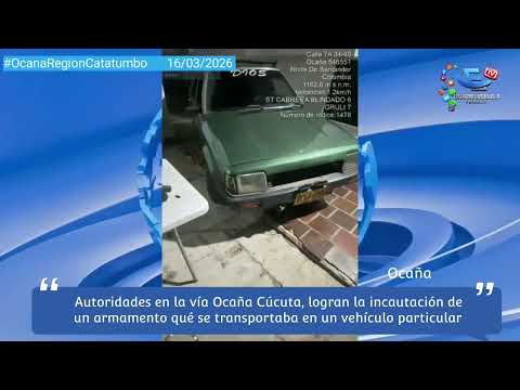 #Ocaña Autoridades en la vía a Cúcuta logran incautar a¥mamento dentro de un vehículo particular