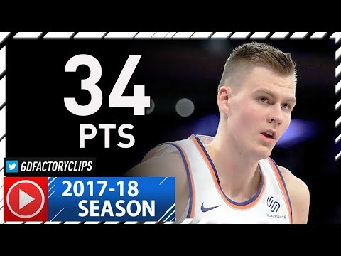 Kristaps Porzingis Full Highlights vs Kings (2017.11.11) - 34 Pts in 3 Quarters!