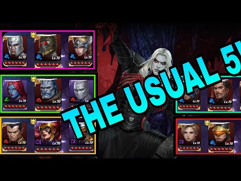 KNULL CLEARS | MY 5 EASY TEAM COMBINATIONS | MARVEL FUTURE FIGHT | MFF | F2P