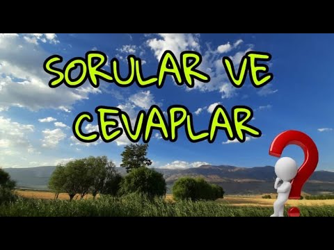 Sorular ve Cevaplar (1.Bölüm)