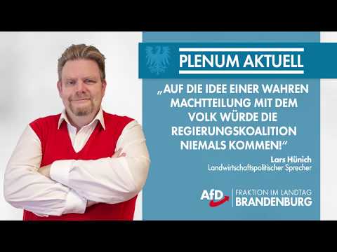Lars Hünich: Die Idee einer wahren Machtteilung mit dem Volk würde d. Regierungskoalition nie kommen