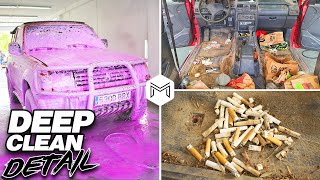 Deep Cleaning a Dirty 4x4 Montero | Disaster Car Detailing a Dirty Mitsubishi Montero