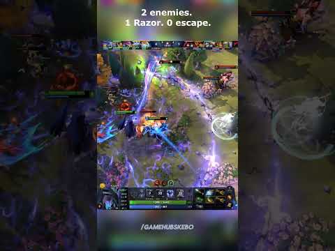 Razor zaps them ALL ⚡ EZ DOUBLE #dota2 #dota2highlights #dota2indonesia