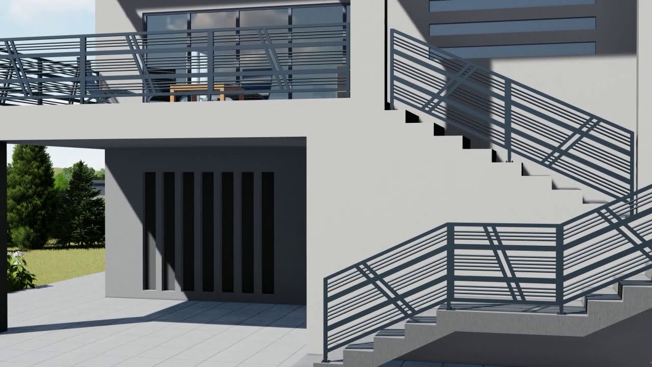 377 Balustrady zewnętrzne na balkon taras schody cynkowane malowane proszkowo