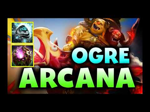 Ogre Magi Arcana - Flockheart's Gamble pro gameplay Crazy build without scepter, dota 7.32e