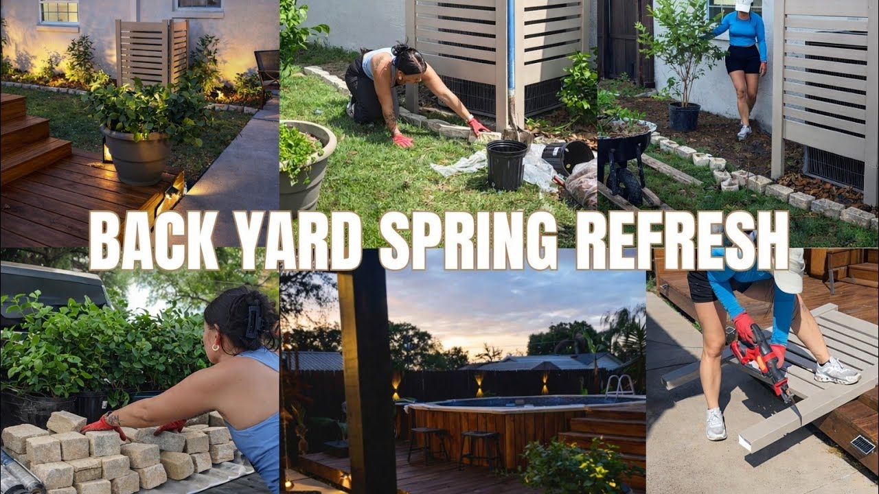 SPRING HOME REFRESH | Back yard transformation | Landscaping ! Small home makeovers.  