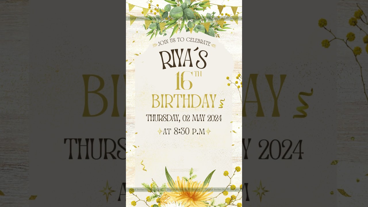 Magical Unicorn Birthday Invite Card