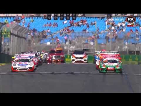 Porsche Carrera Cup - Melbourne - Race 2 - Start Crash