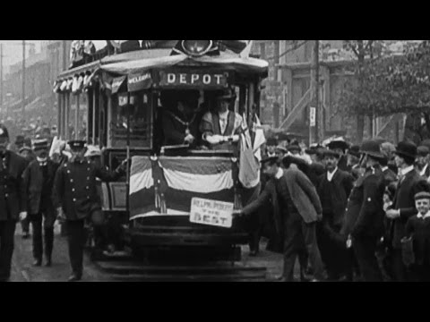 Opening of Accrington Electric Tramways (1907) | Britain on Film