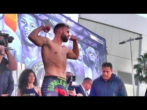 Billy Joe Saundersw vs. Marcelo Esteban Coceres weigh in from KSI vs. Logan Paul card