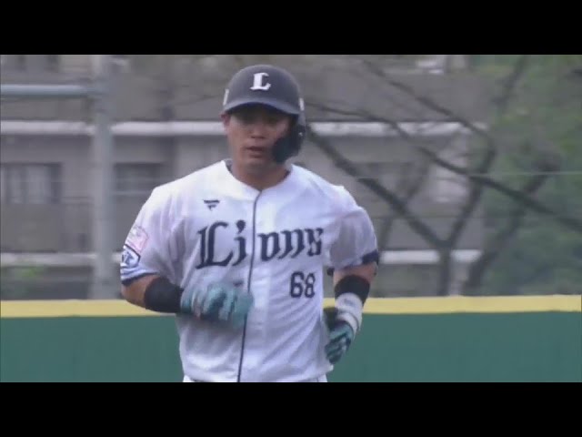 【ファーム】確信の一発!! ライオンズ・岸潤一郎 レフトへ2ランホームランを放つ!! 2024年9月8日 埼玉西武ライオンズ 対 東北楽天ゴールデンイーグルス