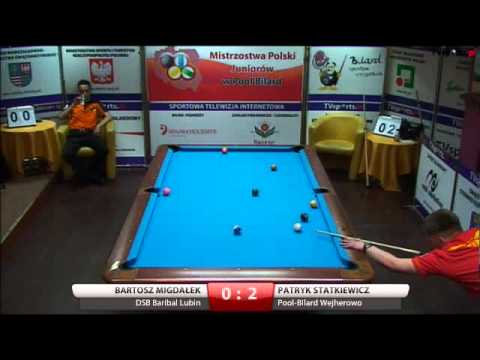 Mistrzostwa Polski Juniorów w Bilard 10 bil - Kielce 2014 Statkiewicz Migdalek