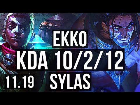 EKKO vs SYLAS (MID) | 2.1M mastery, 10/2/12, 600+ games, Legendary | EUW Diamond | v11.19