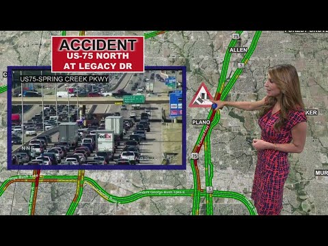 Accident causing traffic on US-75 N near Legacy Dr. in North Texas