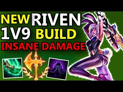 NEW RIVEN BUILD IS INSANELY BROKEN!! BEST SEASON 9 (S9) ONE SHOT BUILD?? - League of Legends